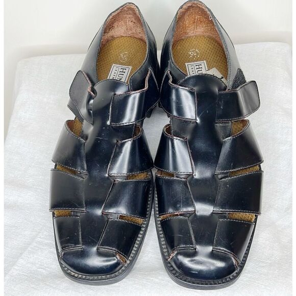 Hunter Bay Fisherman Leather Loafer Black Mens Size 9.5 - Picture 2 of 7